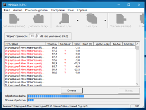 Программа для выравнивания громкости mp3 файлов на русском