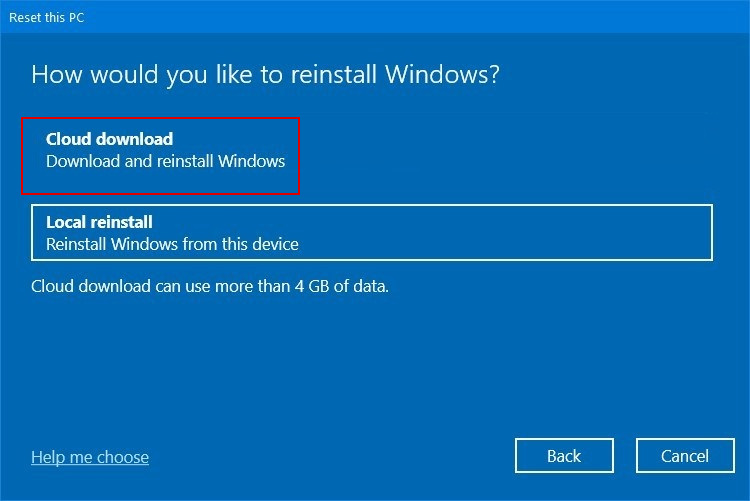 Локальная переустановка windows 10