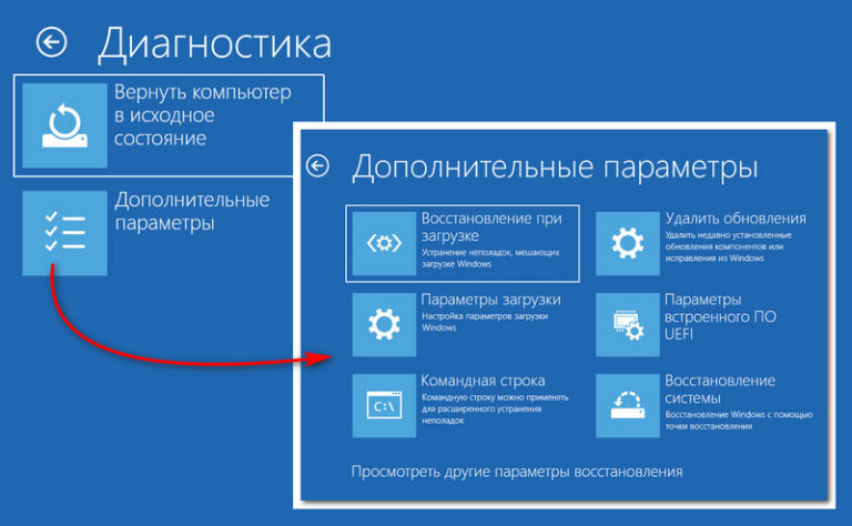 Создать раздел восстановления windows